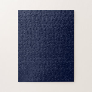 Midnight Navy Blue Solid Color Jigsaw Puzzle