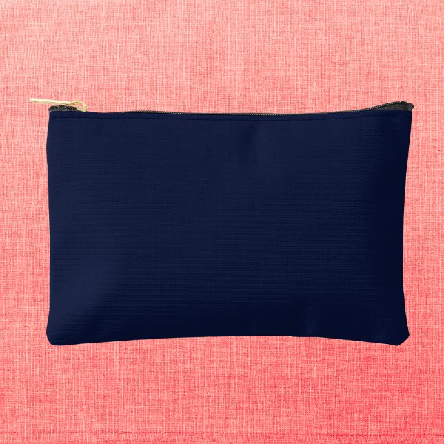 Midnight Navy Blue Solid Colour Accessory Pouch (Creator Uploaded)