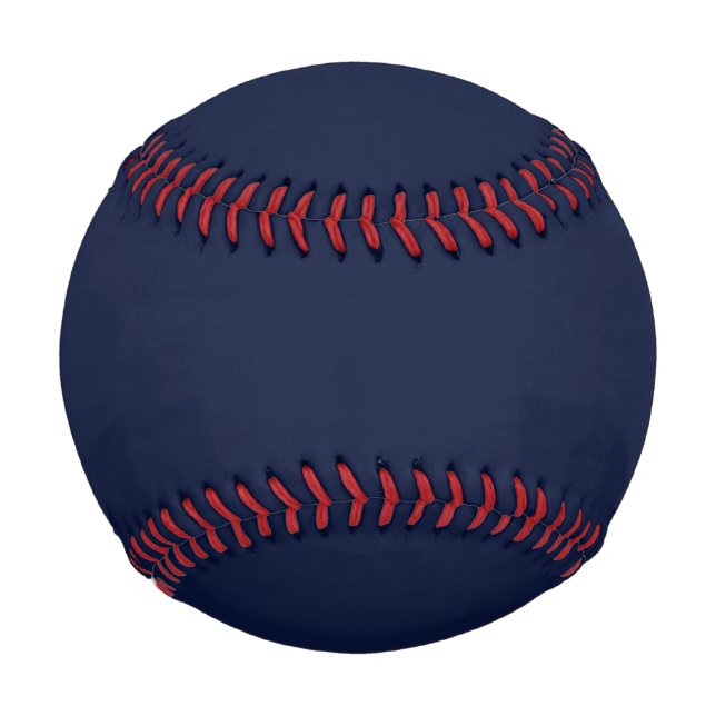 Midnight Navy Blue Solid Colour Baseball (Front)