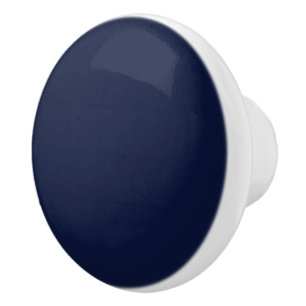 Midnight Navy Blue Solid Colour Ceramic Knob