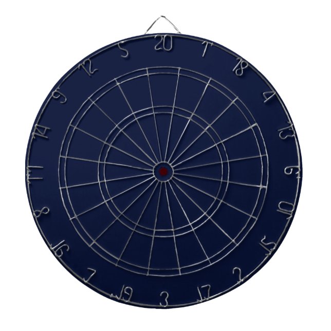 Midnight Navy Blue Solid Colour Dartboard (Front)