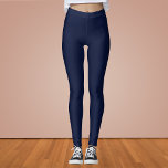 Midnight Navy Blue Solid Colour Leggings<br><div class="desc">Midnight Navy Blue Solid Colour</div>