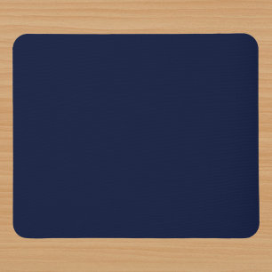 Midnight Navy Blue Solid Colour Mouse Mat