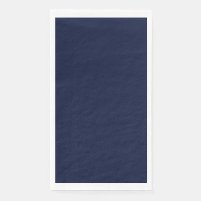 Midnight Navy Blue Solid Colour Napkin (Front)