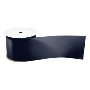 Midnight Navy Blue Solid Colour Satin Ribbon