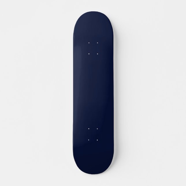 Midnight Navy Blue Solid Colour Skateboard (Front)