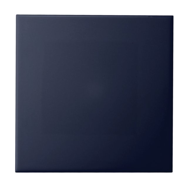 Midnight Navy Blue Solid Colour Tile (Front)