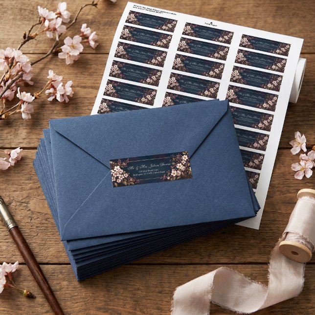 Midnight Navy White Botanical Frame (Creator Uploaded)