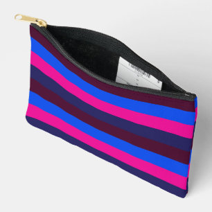 Midnight neon stripes accessory pouch
