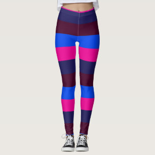 Midnight neon stripes leggings