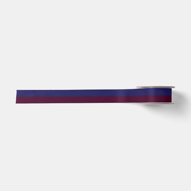 Midnight neon stripes satin ribbon (Front)