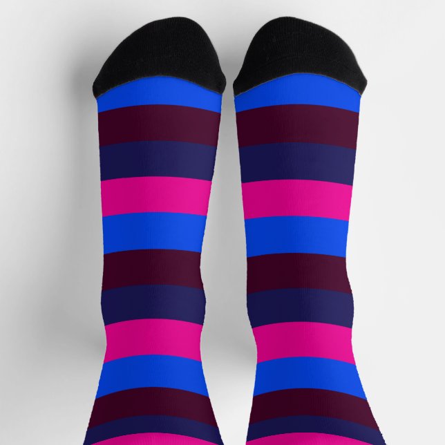 Midnight neon stripes socks (Top)