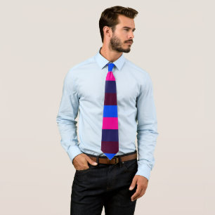 Midnight neon stripes tie