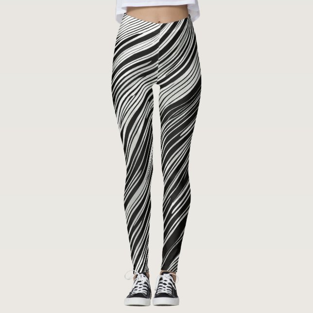 "Midnight Noir: Elegant Lady Leggings" Leggings (Front)