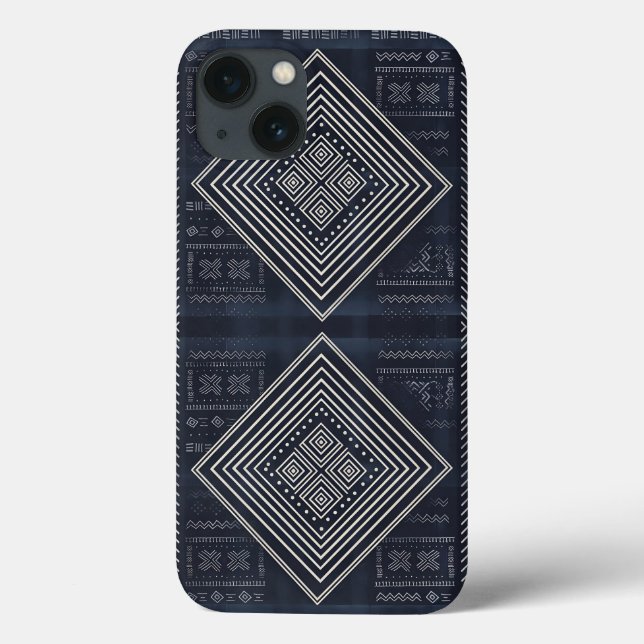 Midnight Nomad Diamond - Indigo Mudcloth Art Case-Mate iPhone Case (Back)