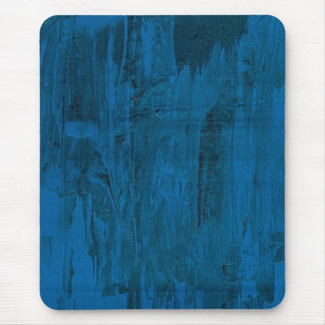 Midnight Ocean Waves | Abstract Deep Blue  Mouse Mat (Front)