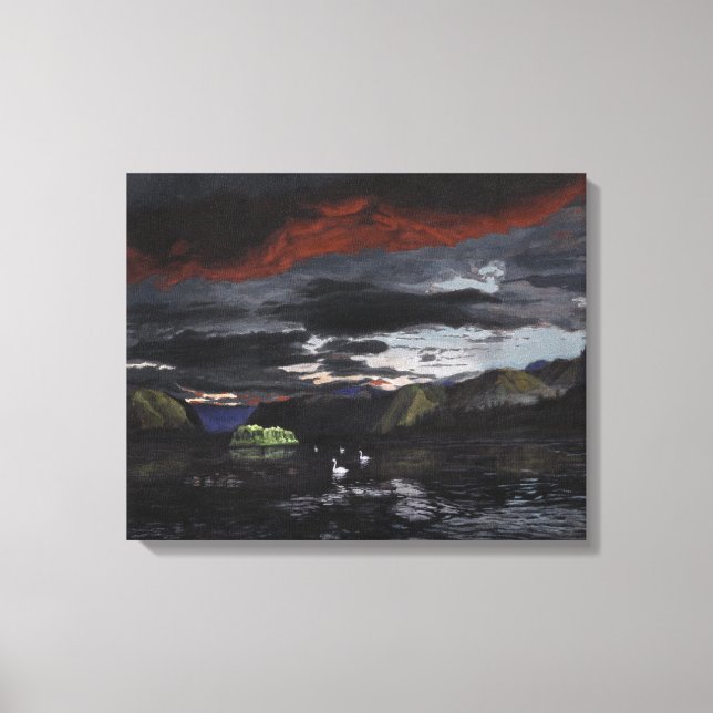 Midnight on the Yukon River: Canvas Uncropped Print (Front)