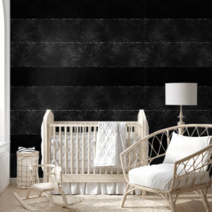 Midnight Onyx Romance Dark Satiny Grunge Damask Wallpaper