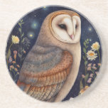 Midnight Owl Sandstone Coaster<br><div class="desc">Midnight Owl design on Zazzle is a captivating and enchanting creation that combines elegance with a touch of mystique. The design features a majestic owl adorned with intricate details, set against a backdrop reminiscent of a starlit midnight sky. The owl's feathers are intricately patterned, creating a sense of depth and...</div>