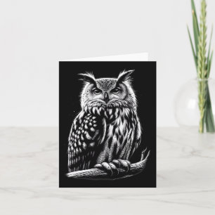 Midnight Owl Silent Watcher Of The Night Wise Eyes Card