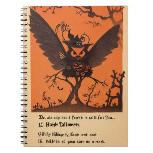 Midnight Owl Whispers Halloween Night Notebook