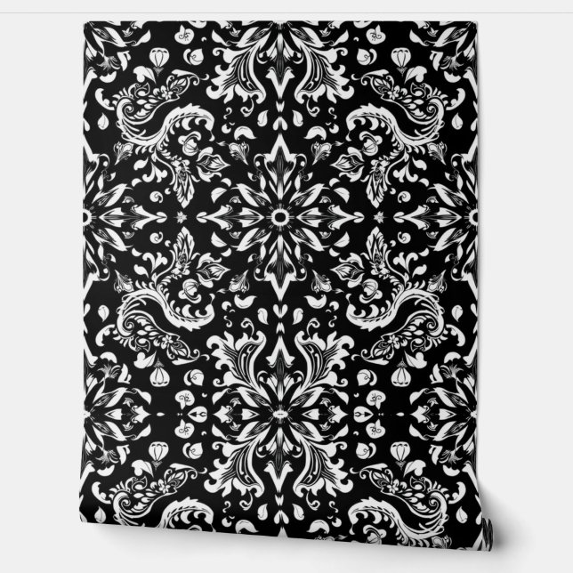 Midnight Paisley Wallpaper (Unrolling)
