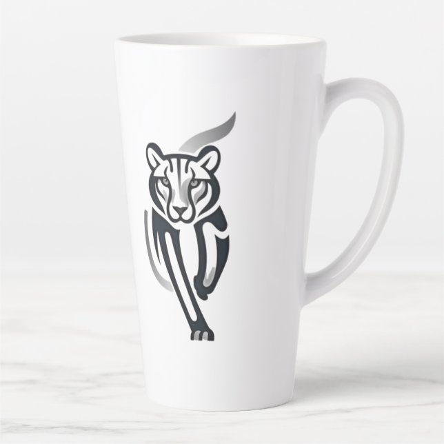 Midnight Panther – Silent Power Tee Latte Mug (Right)