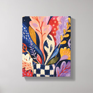 Midnight Paper Garden – Playful Botanical Wall Art