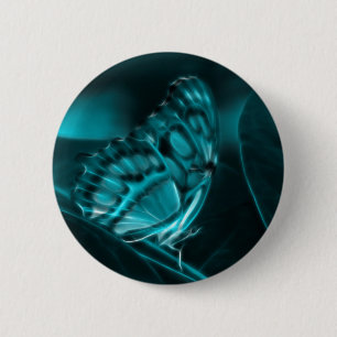 Midnight Passion, Blue Butterfly Kisses 6 Cm Round Badge