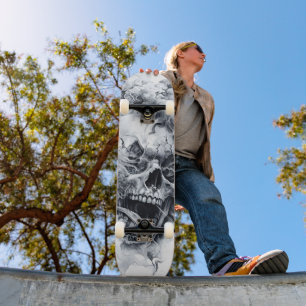 Midnight Phantom Skull Skateboard