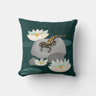 Midnight Pond Fire Salamander - Poster Cushion