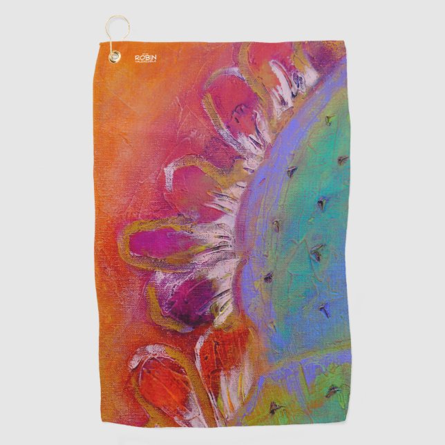 "Midnight Prickly Pear" Golf Towel (Front)