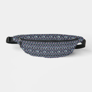 Midnight Prism Weave Abstract Geometric Pattern Bum Bags