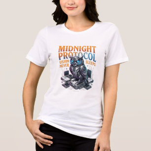 Midnight Protocol Vision Never Sleeps Cybernetic O Tri-Blend Shirt