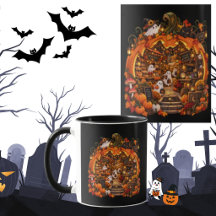 Midnight Pumpkin Market Cute Ghosts Cosy Hallowen