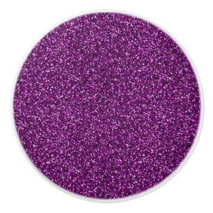 Midnight Purple Glitter Ceramic Knob