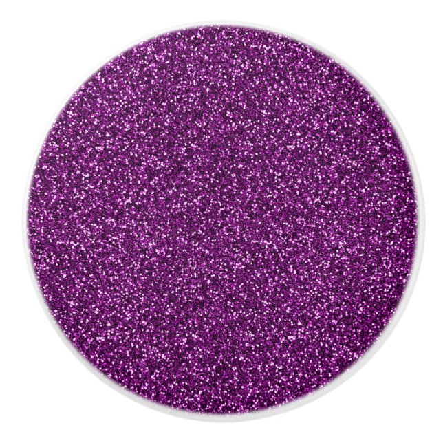 Midnight Purple Glitter Ceramic Knob (Front)
