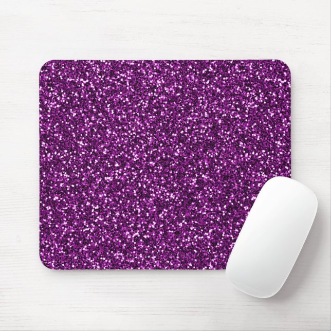 Midnight Purple Glitter Mouse Mat (With Mouse)