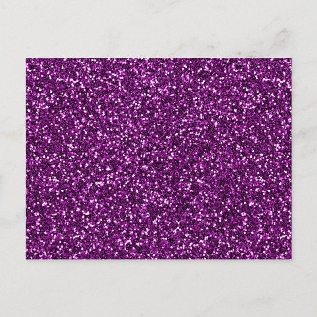 Midnight Purple Glitter Postcard (Front)