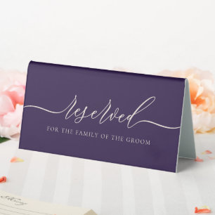 Midnight Purple Reserved Family Seating