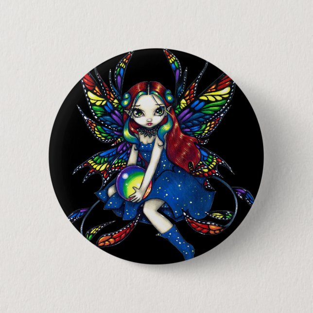 "Midnight Rainbow" Button (Front)