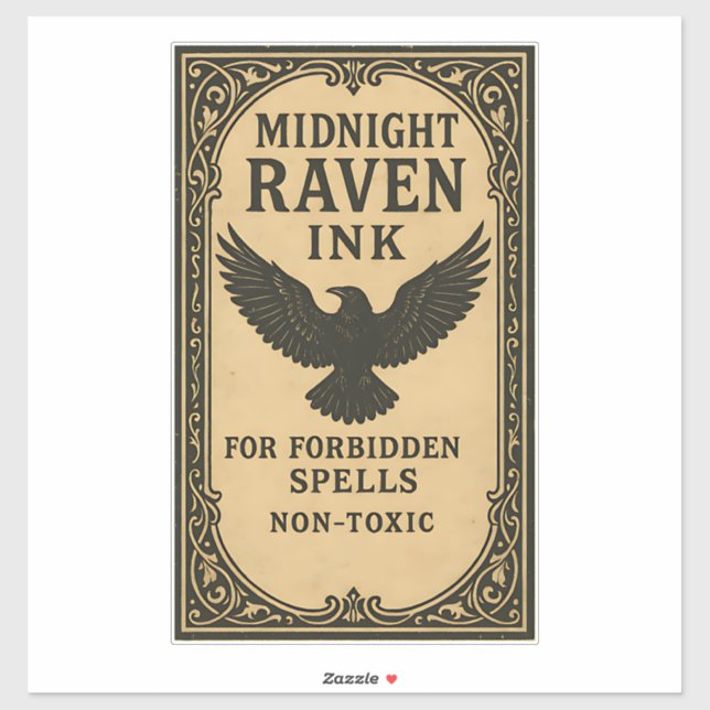 Midnight Raven Ink - Halloween Apothecary Label (Sheet)