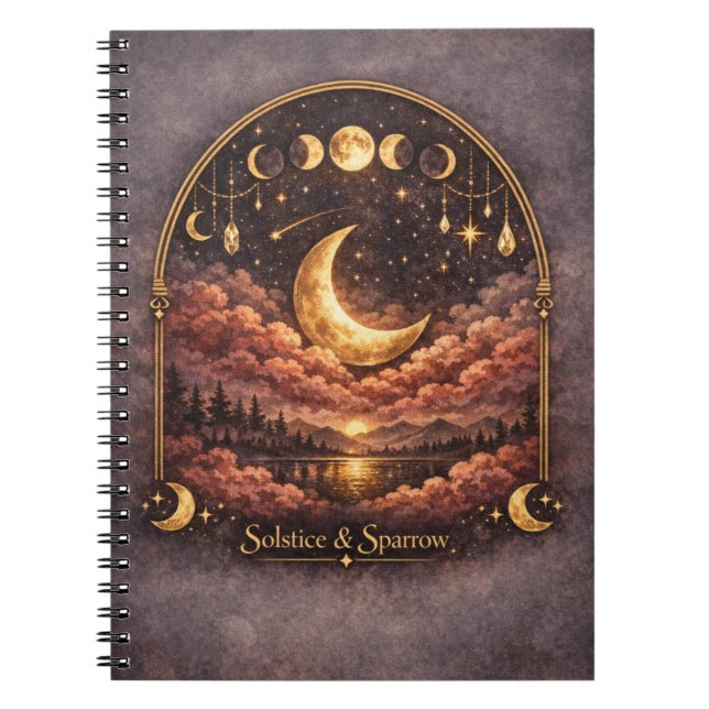 Midnight Reverie Celestial Notebook (Front)