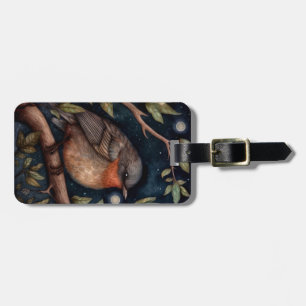 Midnight Robin Luggage Tag