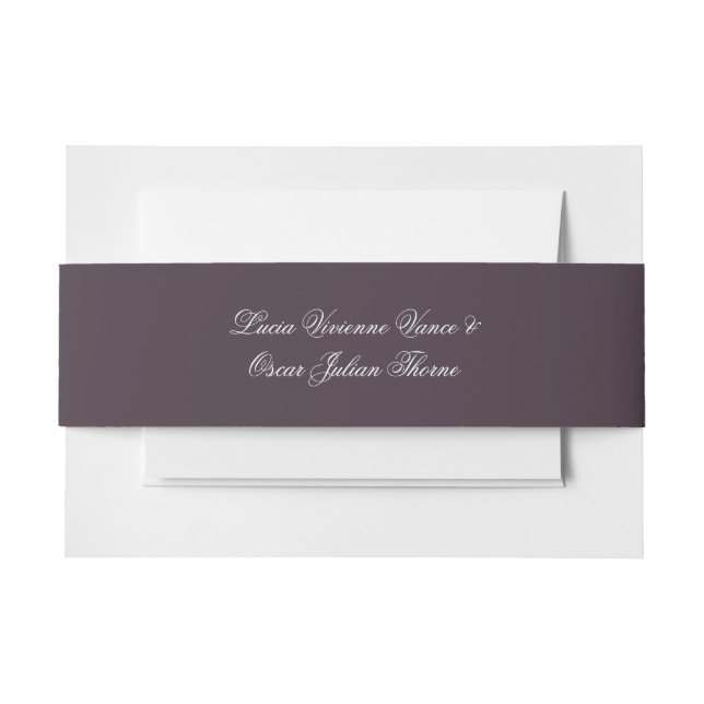 Midnight Rococo Fine Art Invitation Belly Band (Front Example)