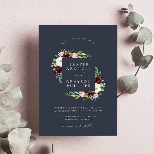 Midnight Romance Wedding Invitation (Creator Uploaded)