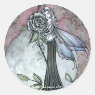 Midnight Rose Fairy Stickers by Molly Harrison