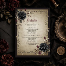 Midnight Rose Gothic Details Enclosure Card