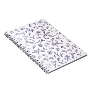 Midnight Rose Petals: Modern Line Art Notebook