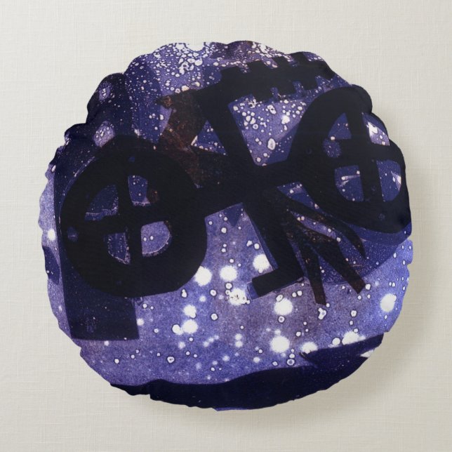 Midnight Round Cushion (Front)